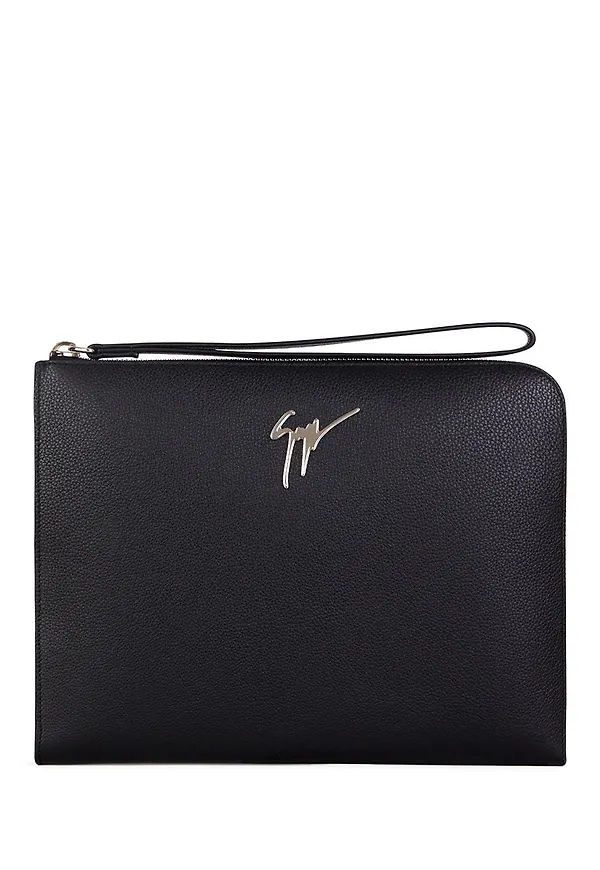 Giuseppe Zanotti pouch med logotypplakett - Svart