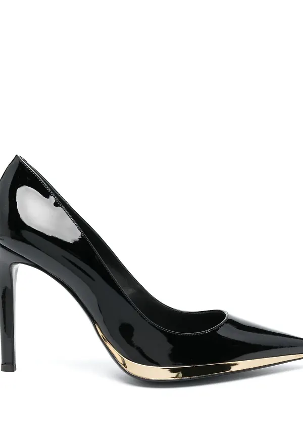 Giuseppe Zanotti pumps med metallic-finish - Svart
