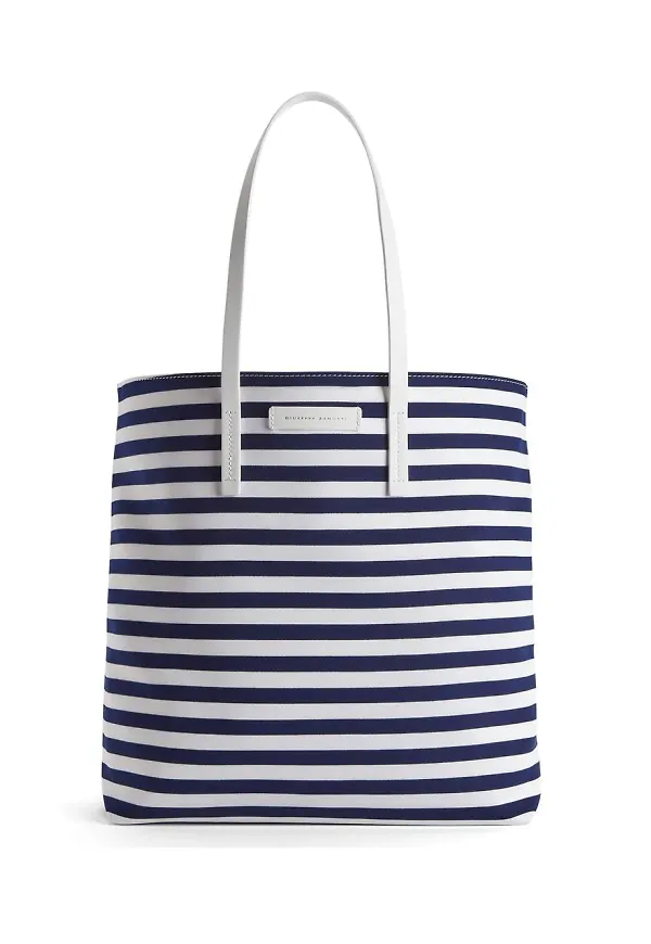 Giuseppe Zanotti randig totebag - Vit