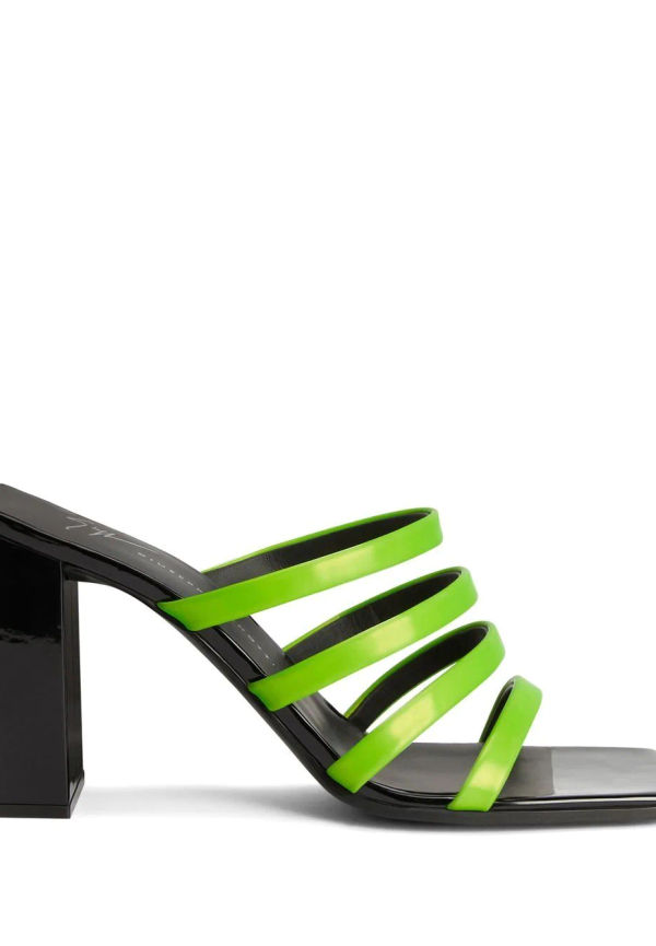 Giuseppe Zanotti remsandaler med blockklack - Grön
