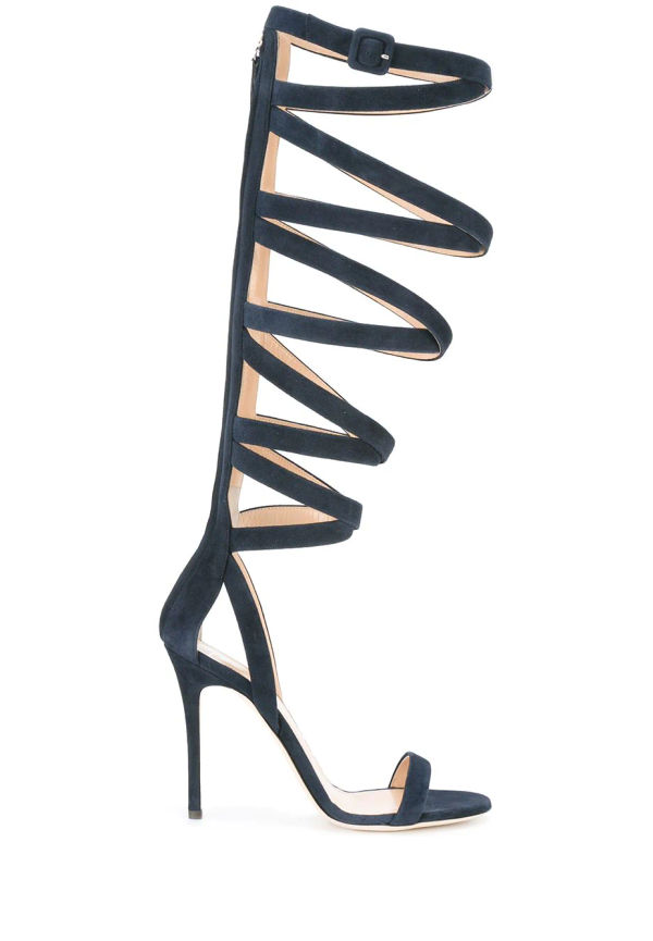 Giuseppe Zanotti remsandaler med stilettklack - Blå