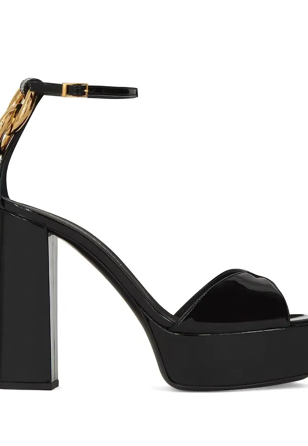 Giuseppe Zanotti ringprydda platåsandaler - Svart