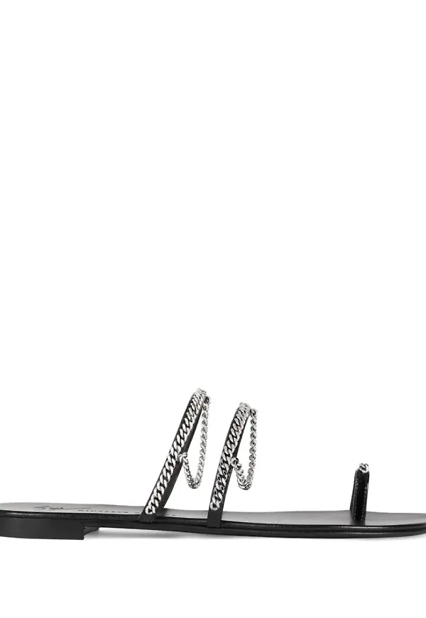 Giuseppe Zanotti sandaler med kedja - Silverfärgad