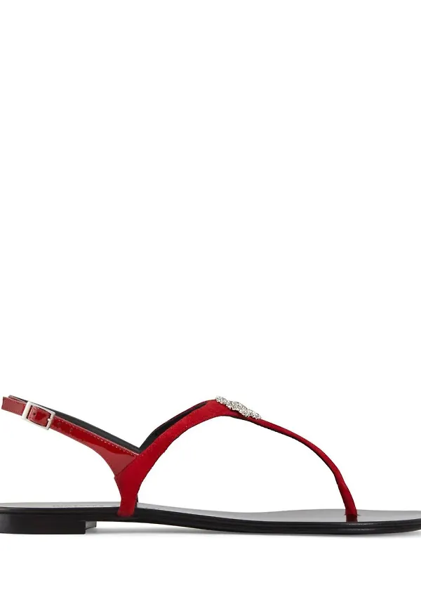 Giuseppe Zanotti sandaler med läder - Röd