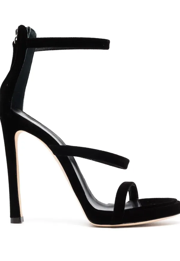 Giuseppe Zanotti sandaler med remmar i mocka 120 mm - Svart