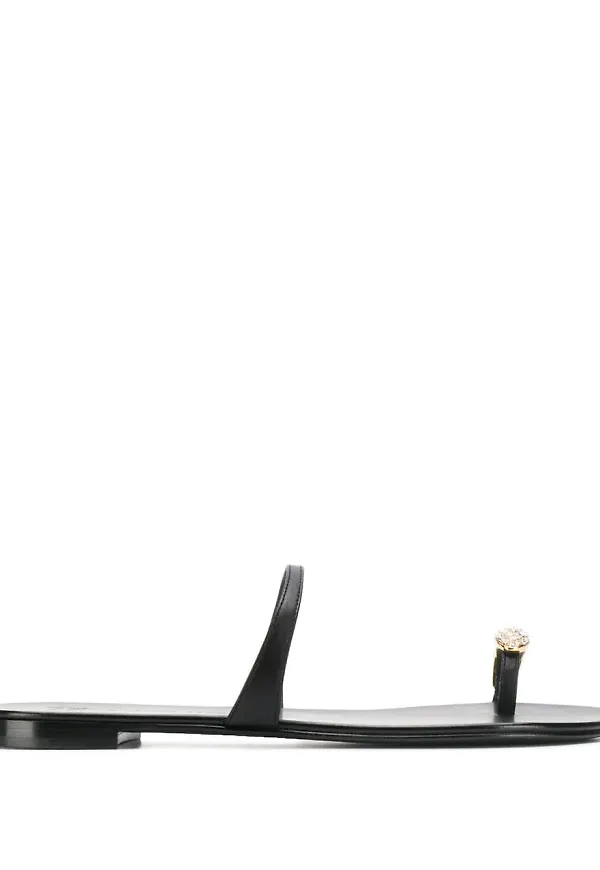 Giuseppe Zanotti sandaler med ring - Svart