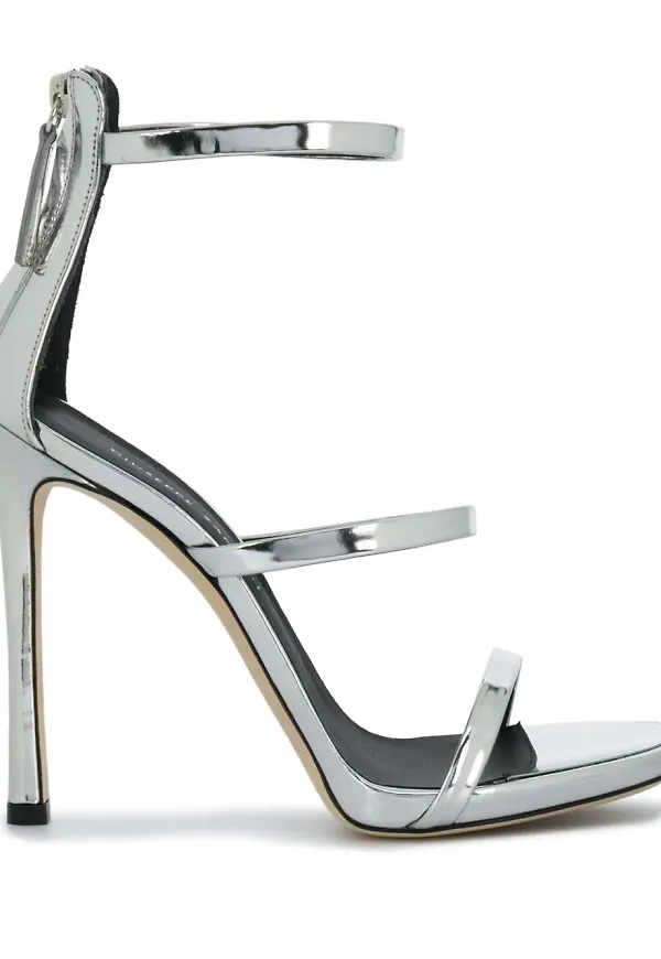Giuseppe Zanotti sandaler med stilettklack - Silverfärgad