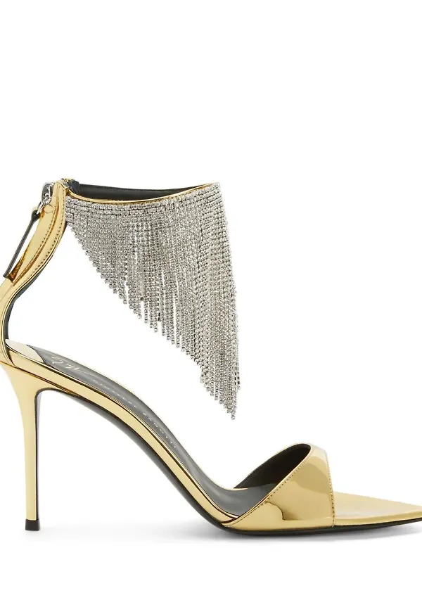 Giuseppe Zanotti sandaler med strass - Guldfärgad