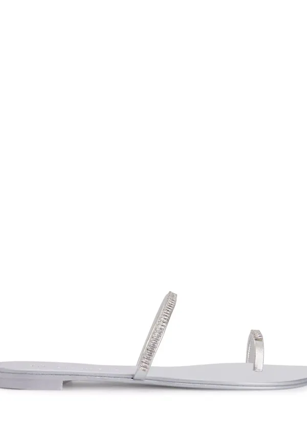 Giuseppe Zanotti sandaler med strass - Silverfärgad