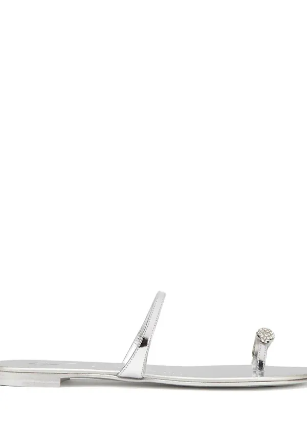 Giuseppe Zanotti sandaler med strass - Silverfärgad