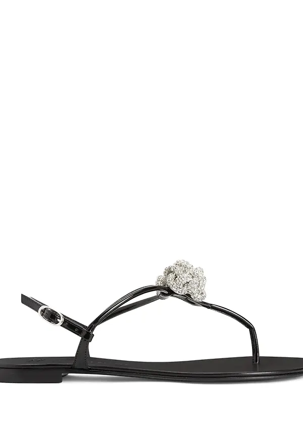Giuseppe Zanotti sandaler med strass - Svart