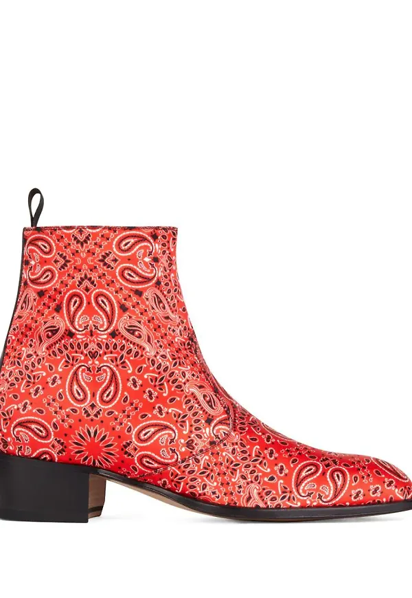 Giuseppe Zanotti Sheldon mönstrade stövlar - Röd