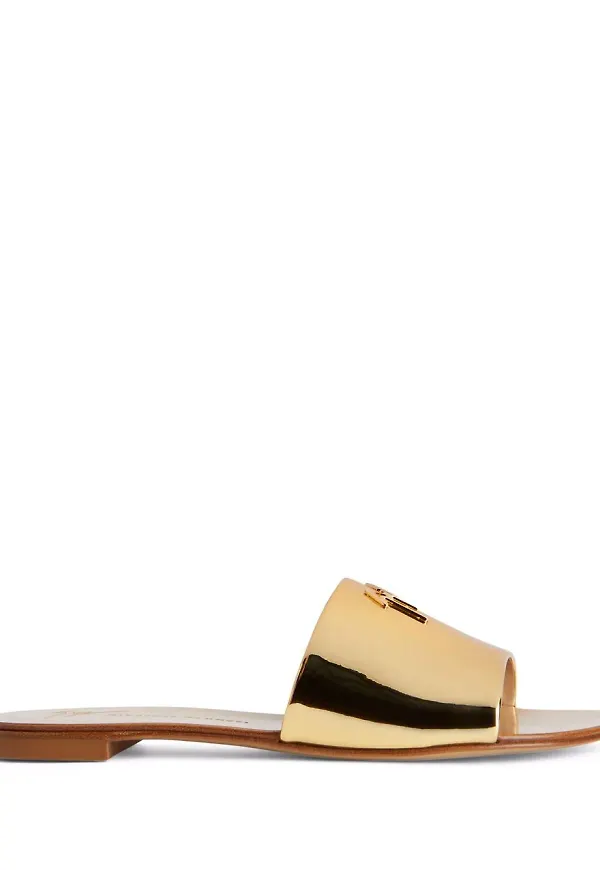 Giuseppe Zanotti Shirley tofflor - Guldfärgad