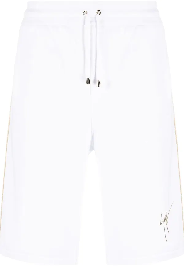 Giuseppe Zanotti shorts med brodyr - Vit