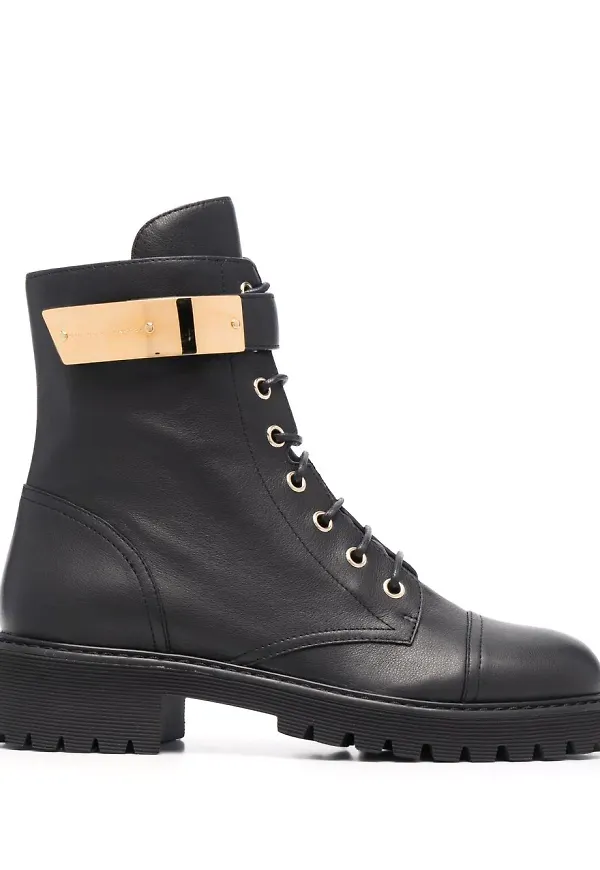 Giuseppe Zanotti skinnstövlar med snörning - Svart