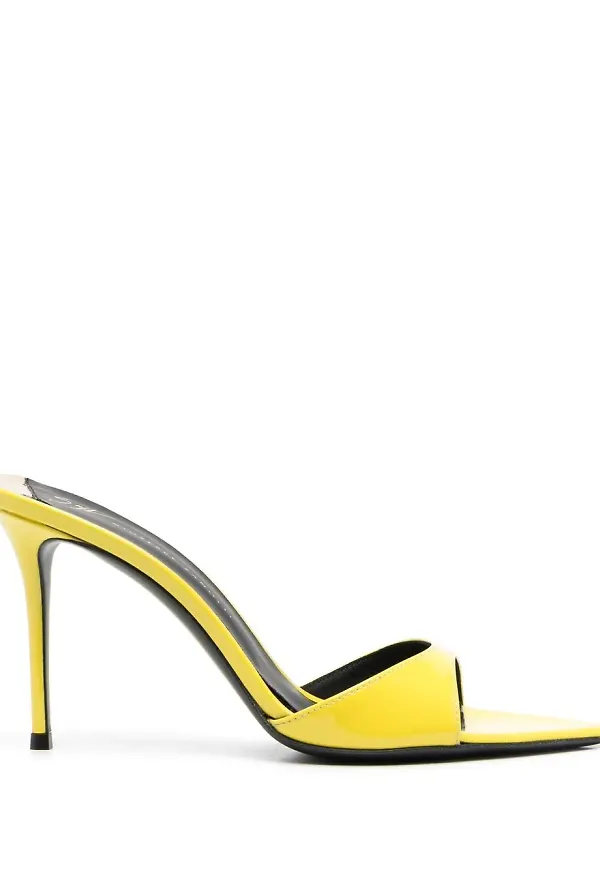 Giuseppe Zanotti slip-ons med öppen tå 105 mm - Gul