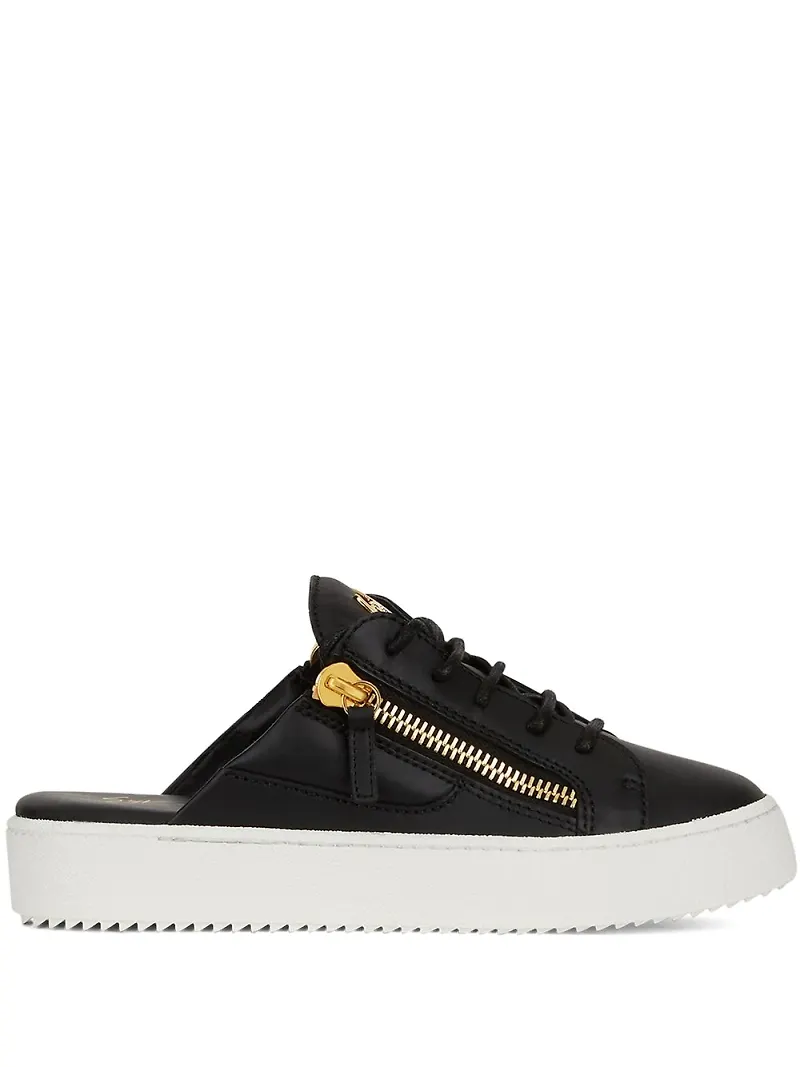 Giuseppe Zanotti slip on-sneakers med snörning - Svart