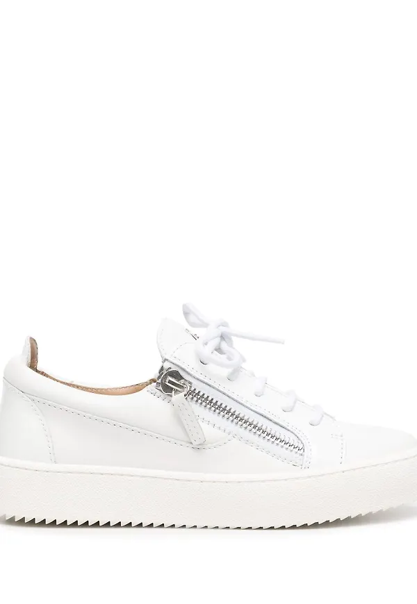 Giuseppe Zanotti sneakers med dragkedja - Vit
