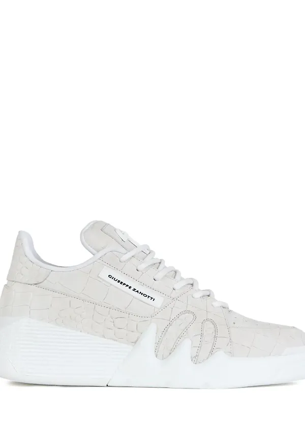 Giuseppe Zanotti sneakers med krokodileffekt - Grå