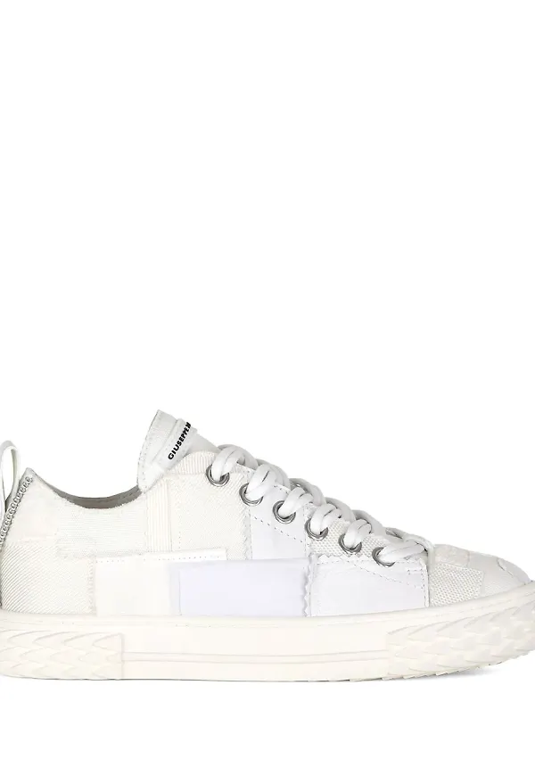 Giuseppe Zanotti sneakers med lappdesign - Vit