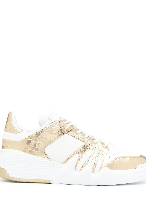 Giuseppe Zanotti sneakers med metallic-effekt - Vit
