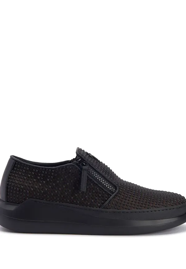 Giuseppe Zanotti sneakers med nitar - Brun