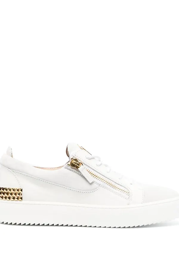 Giuseppe Zanotti sneakers med nitar - Vit