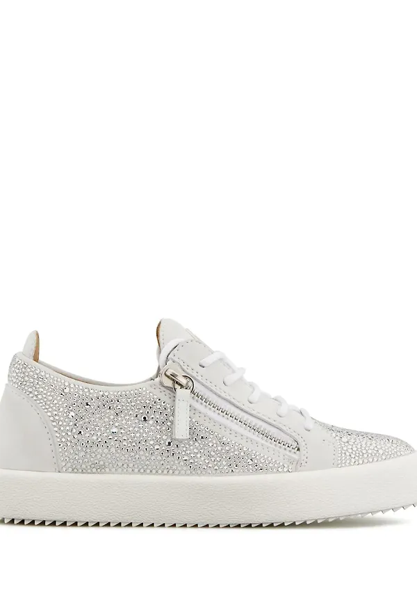 Giuseppe Zanotti sneakers med strass - Vit