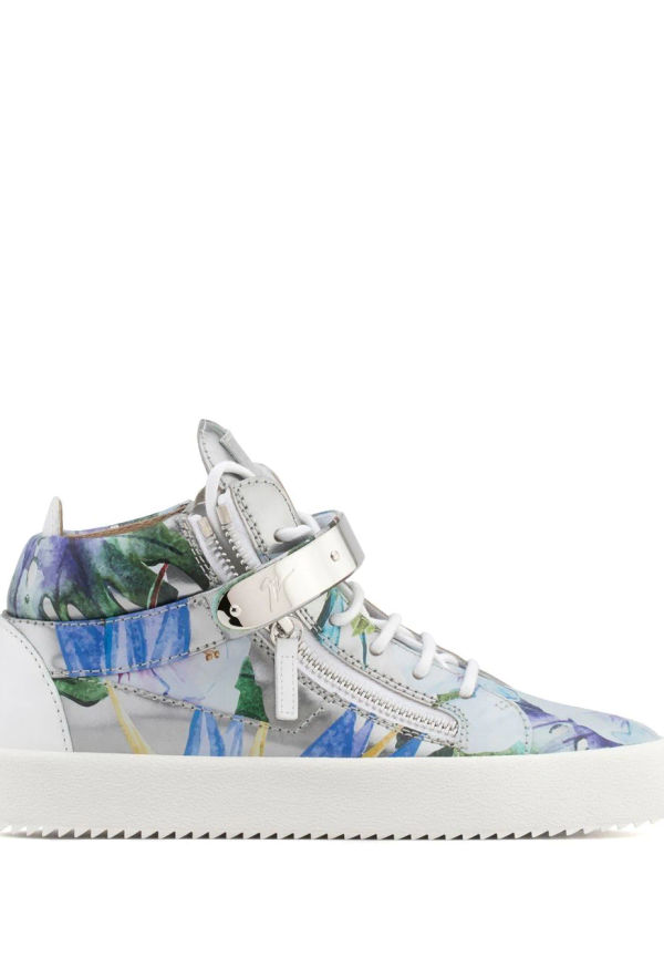 Giuseppe Zanotti Spring höga lädersneakers - Vit