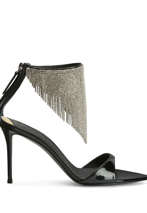 Giuseppe Zanotti strassprydda sandaler - Svart