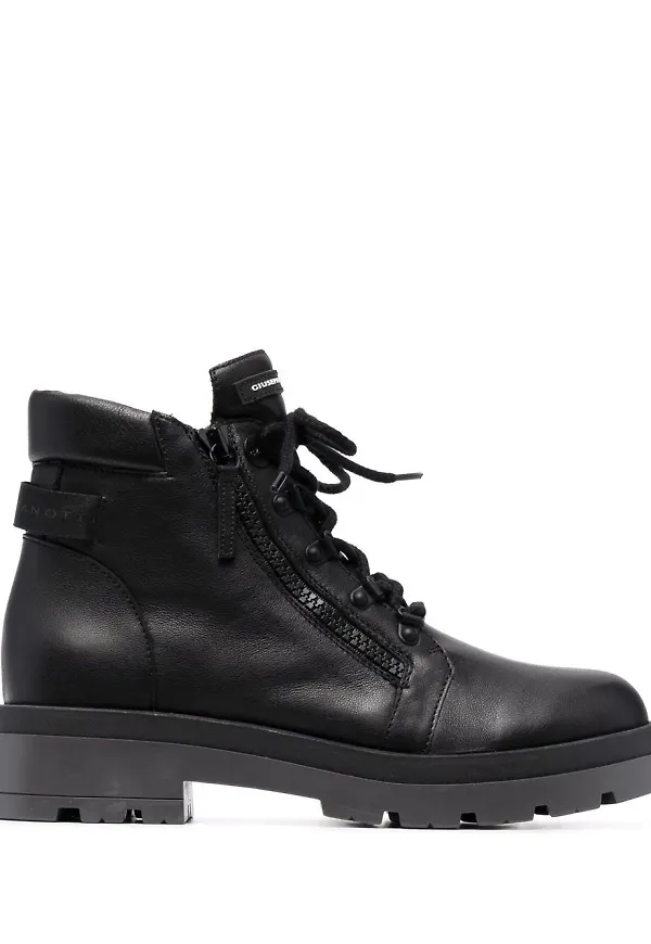 Giuseppe Zanotti stövlar med snörning - Svart