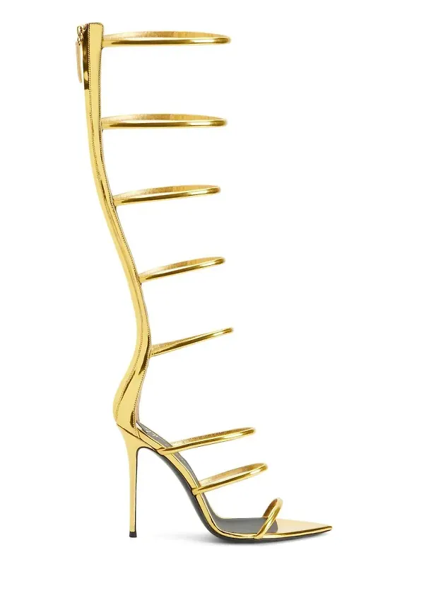 Giuseppe Zanotti Super Intrigo 105 mm sandaler - Guldfärgad