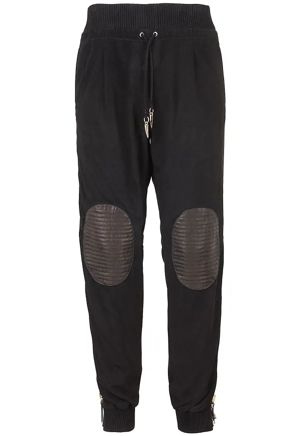 Giuseppe Zanotti sweatpants med dragsko och lappdetalj - Svart