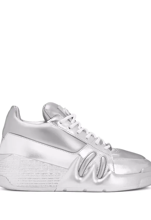 Giuseppe Zanotti Tallon låga sneakers - Silverfärgad