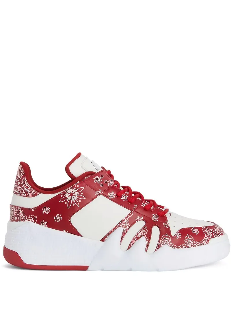 Giuseppe Zanotti Talon bandanamönstrade sneakers - Röd