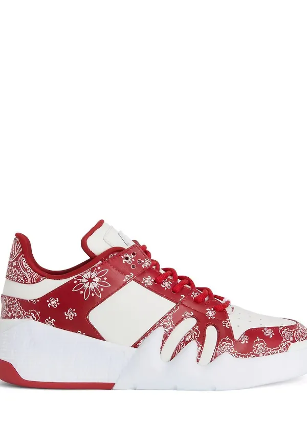 Giuseppe Zanotti Talon bandanamönstrade sneakers - Röd