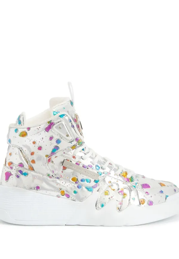 Giuseppe Zanotti Talon höga sneakers - Silverfärgad