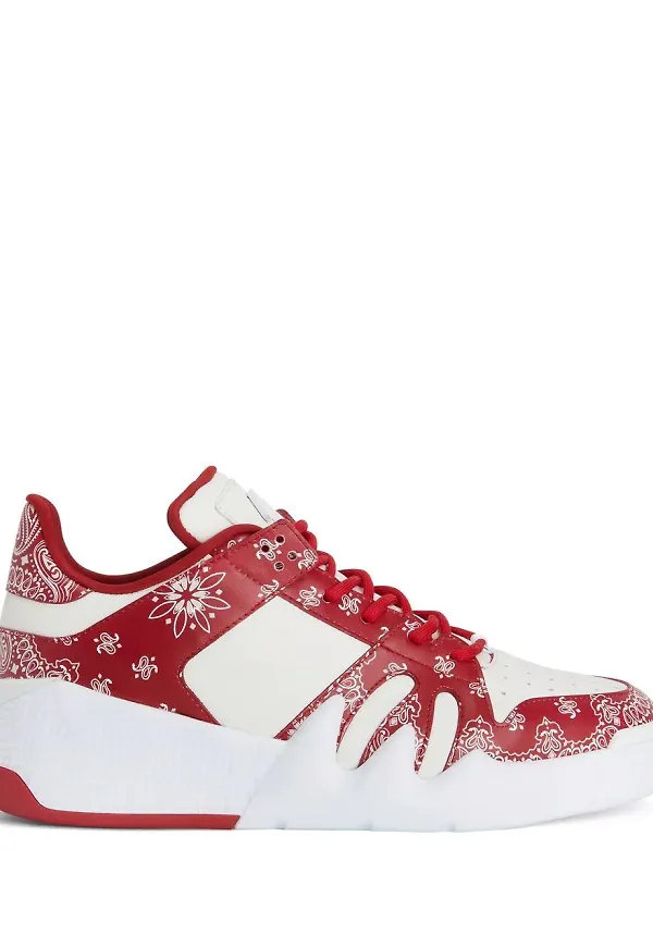 Giuseppe Zanotti Talon paisleymönstrade sneakers - Röd