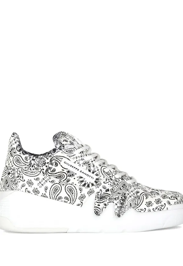 Giuseppe Zanotti Talon paisleymönstrade sneakers - Vit