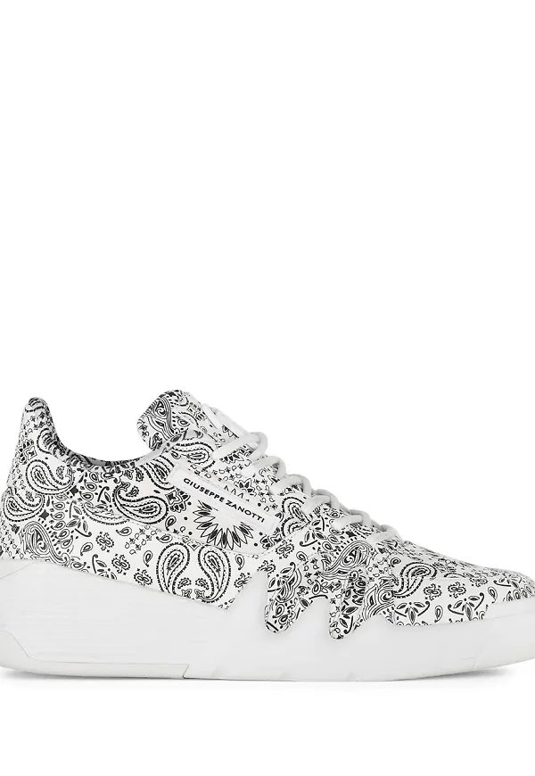 Giuseppe Zanotti Talon paisleymönstrade sneakers - Vit