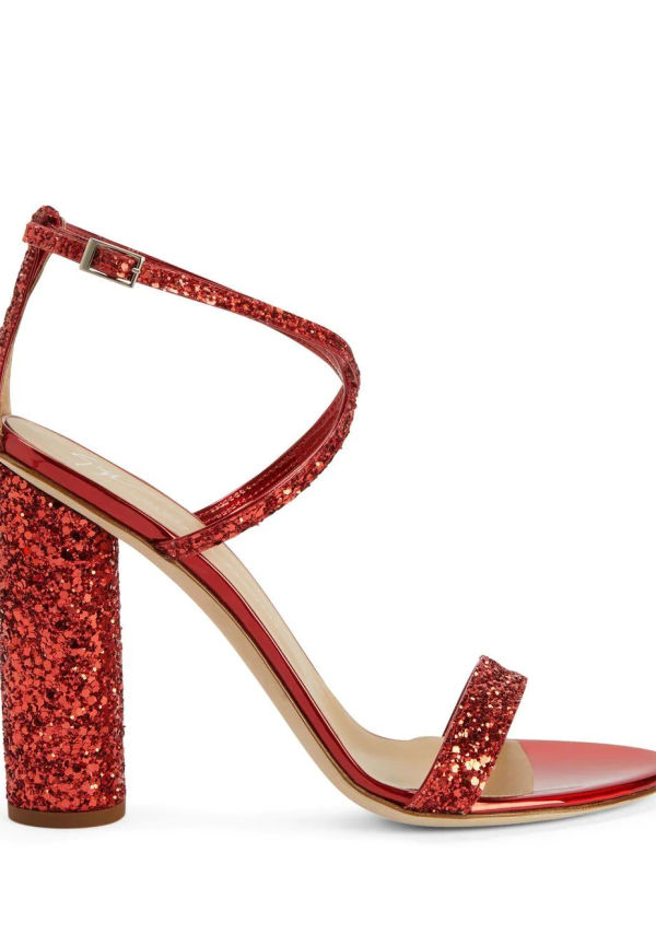 Giuseppe Zanotti Tara glittriga sandaler - Röd