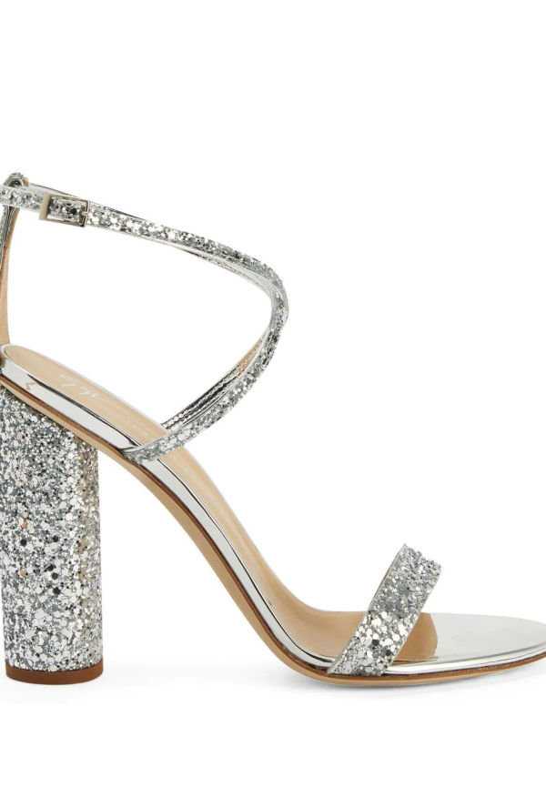 Giuseppe Zanotti Tara glittriga sandaler - Silverfärgad