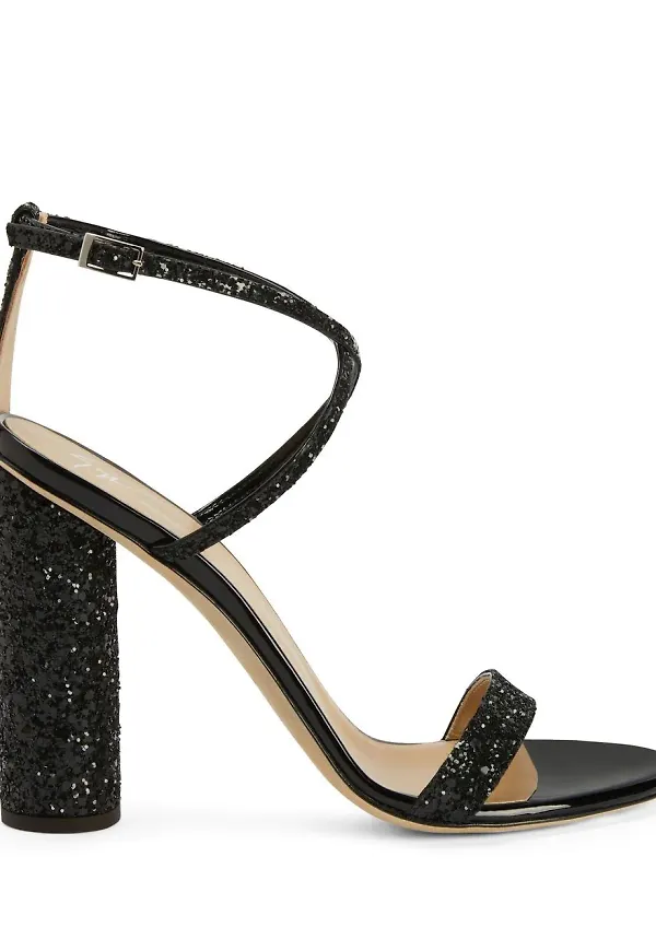 Giuseppe Zanotti Tara glittriga sandaler - Svart