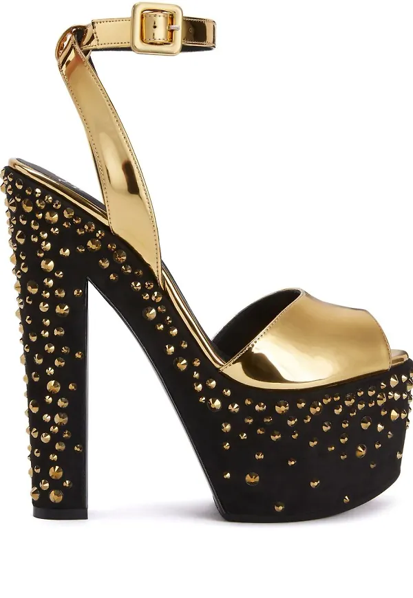 Giuseppe Zanotti Tarifa Jewel platåsandaler - Guldfärgad