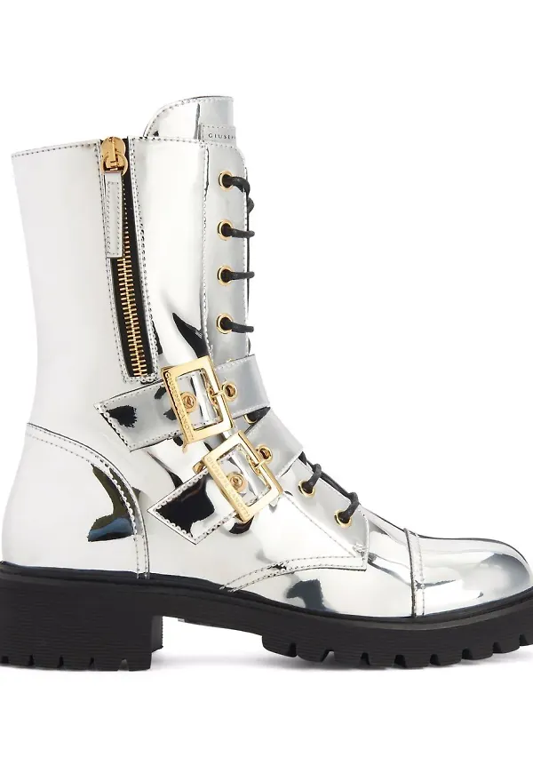 Giuseppe Zanotti Tifa vadhöga stövlar - Silverfärgad
