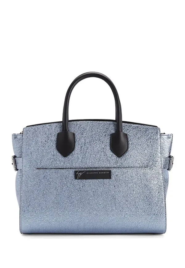 Giuseppe Zanotti totebag i skinn - Blå