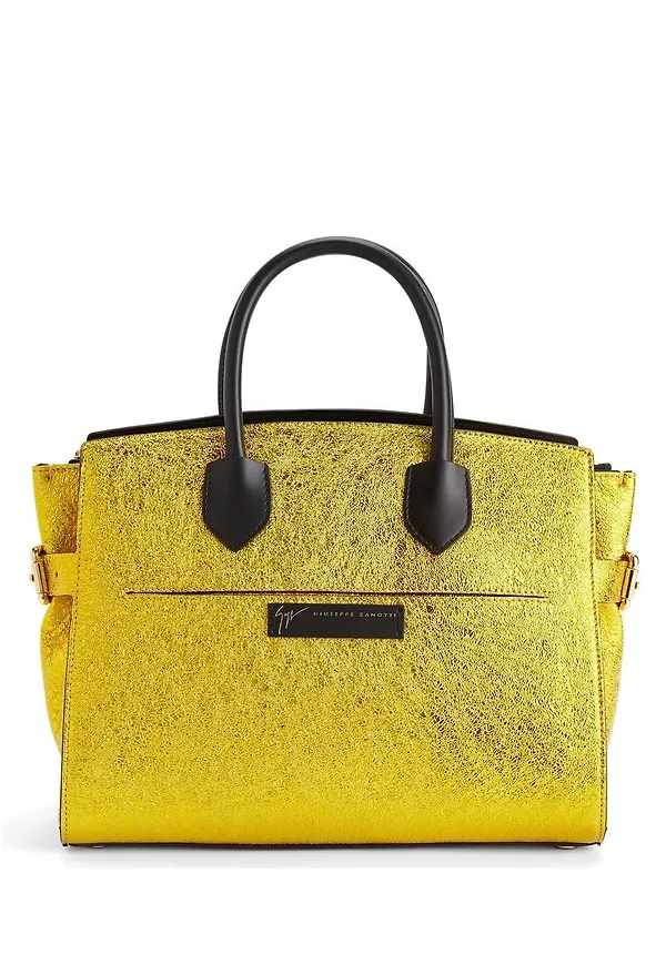 Giuseppe Zanotti totebag i skinn - Gul