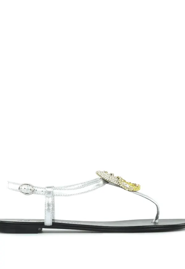 Giuseppe Zanotti Tropical platta sandaler - Silverfärgad