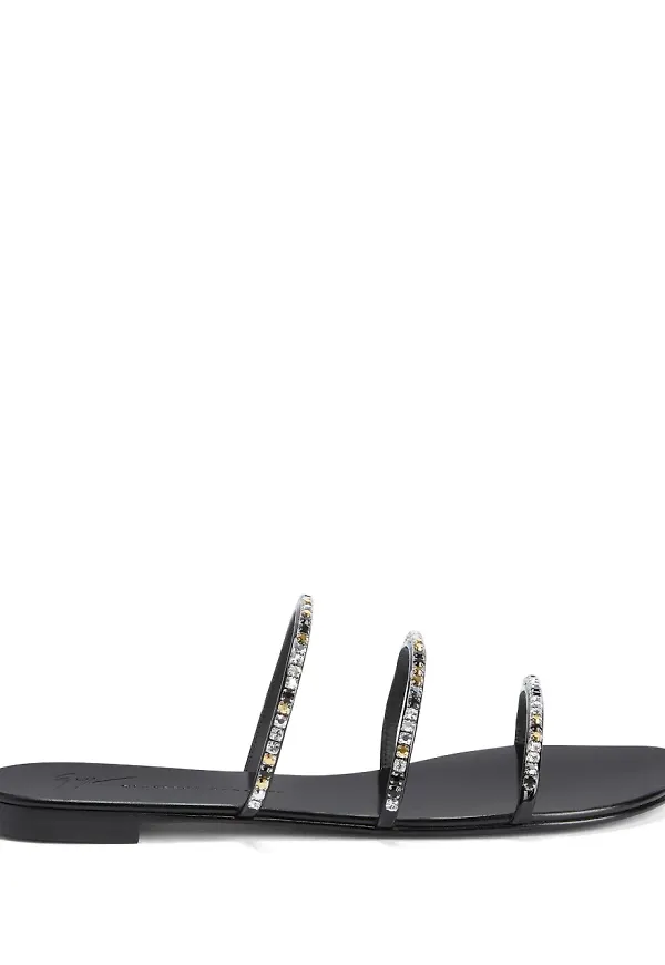 Giuseppe Zanotti utsmyckade sandaler - Svart