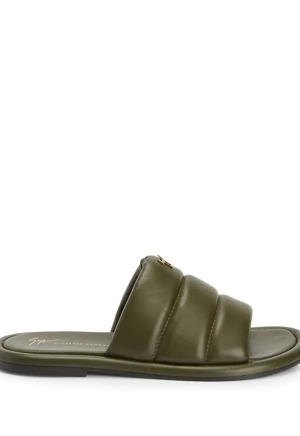 Giuseppe Zanotti vadderade tofflor - Grön